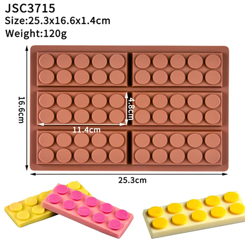 Molde De Silicona Chocolatina Lego X 6