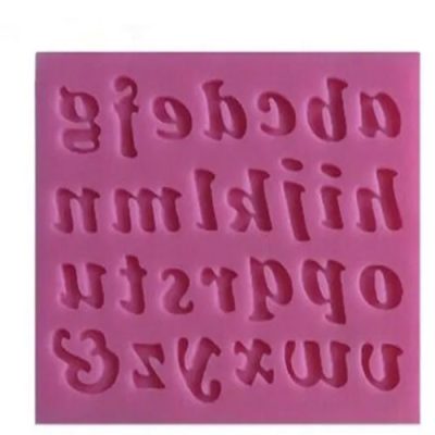 molde de silicona letras minusculas