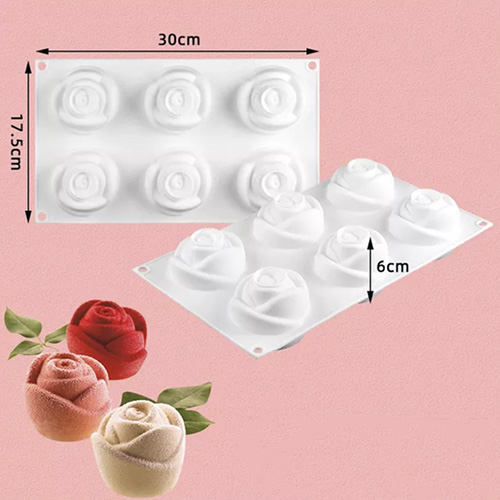 molde de silicona rosas 3d